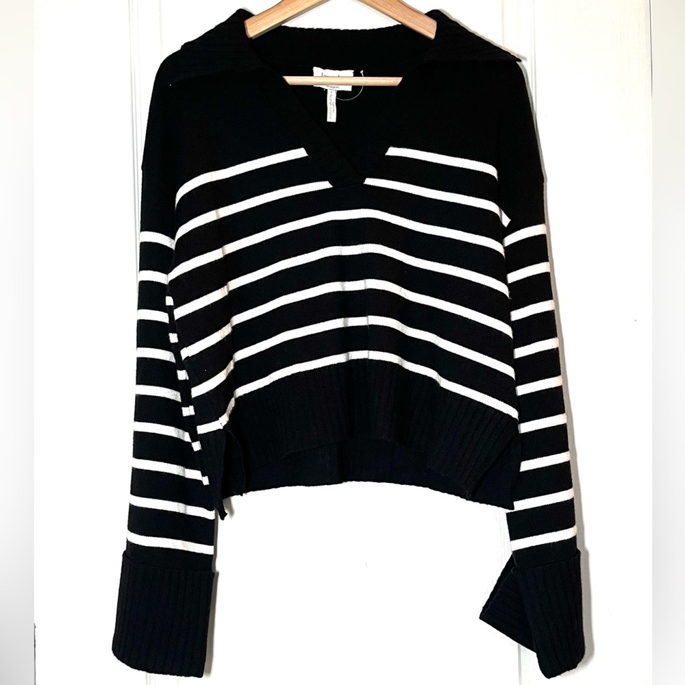 NWT Laundry By Shelli Segal Polo Sweater Size L Coastal Fisherman’s Aesthetic